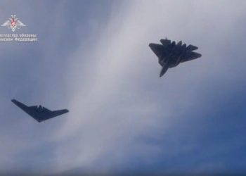 Yeni Rus İHA’sı Okhotnik Su-57 ile uçtu