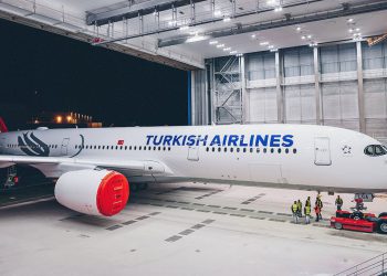 THY’nin ilk A350’sinin boyama işlemi tamamlandı