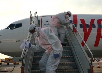 Pegasus uçakları böyle dezenfekte ediliyor!