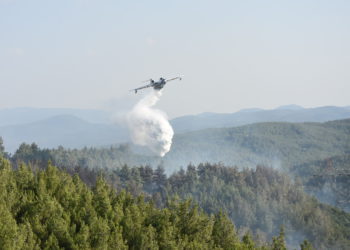 İzmir’deki yangına 2 uçak ve 13 helikopterle müdahale ediliyor