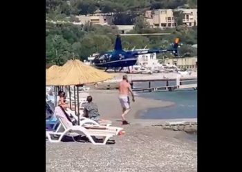 SHGM plaja iniş yapan helikopter için hareket geçti