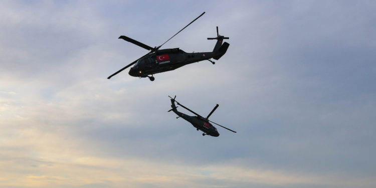 Polis helikopterlerinden ‘harman dalı’