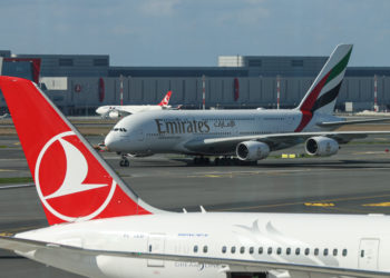 İstanbul Havalimanı’na uçan A380 için tören düzenlendi