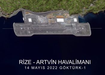 Göktürk-1 uydusu Rize-Artvin Havalimanı’nı görüntüledi