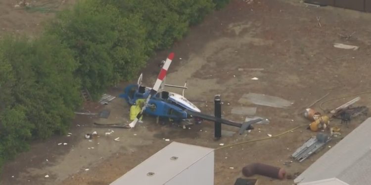 ABD’de orman yangınına müdahale eden helikopter düştü