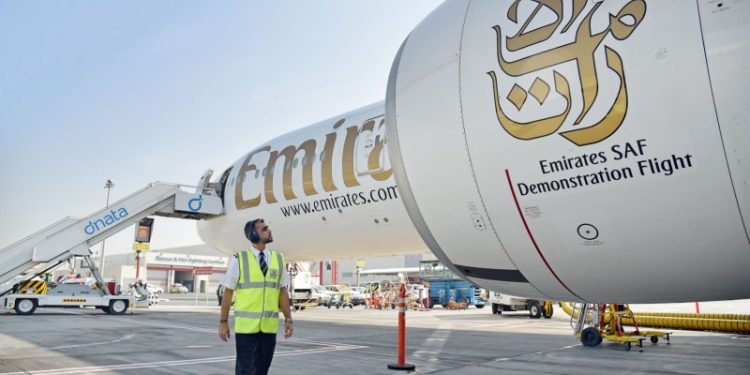 Emirates’ten yüzde 100 SAF ile ilk uçuş