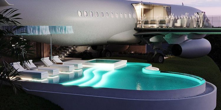 Boeing 737 villaya dönüştürüldü