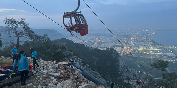 Antalya’da teleferik kazasında 1 kişi öldü