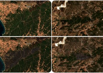 Yanan ormanlık alanlar uzaydan görüntülendi