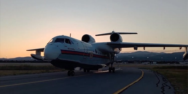 Azerbaycan’ın Be-200’ü Manisa’da görevde