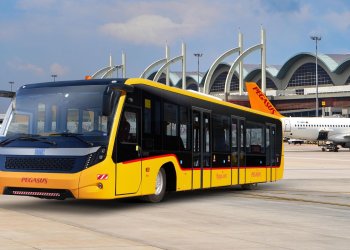 Pegasus, yerli apron otobüslerini kullanmaya başladı