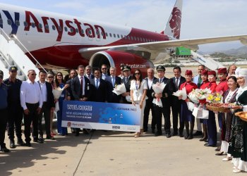 Gazipaşa-Alanya, FlyArsytan’ın ilk uçuşunu karşıladı