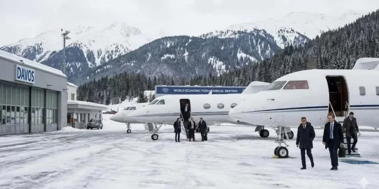 Davos’a gelen iş jeti sayısı her yıl artıyor